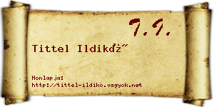 Tittel Ildikó névjegykártya