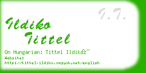 ildiko tittel business card